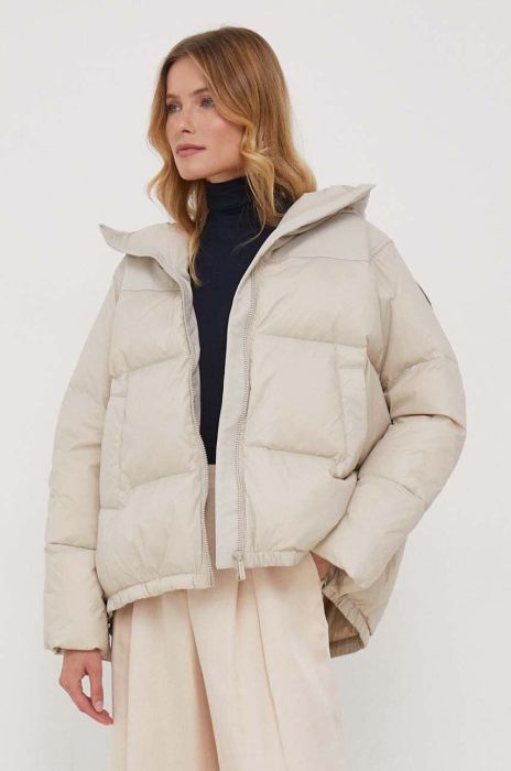 Пухова куртка Bomboogie жіноча колір бежевий зимова (3577744)