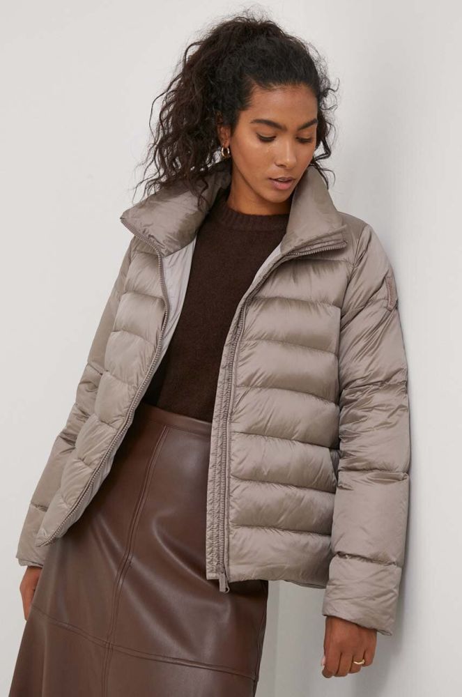 Пухова куртка Bomboogie жіноча колір коричневий зимова (3571254)