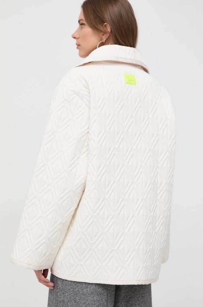 Куртка Elisabetta Franchi жіноча колір бежевий перехідна oversize (3641195) фото 3