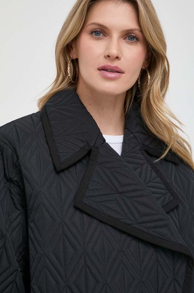 Куртка Elisabetta Franchi жіноча колір чорний перехідна oversize (3641191) фото 5
