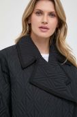 Куртка Elisabetta Franchi жіноча колір чорний перехідна oversize (3641191)