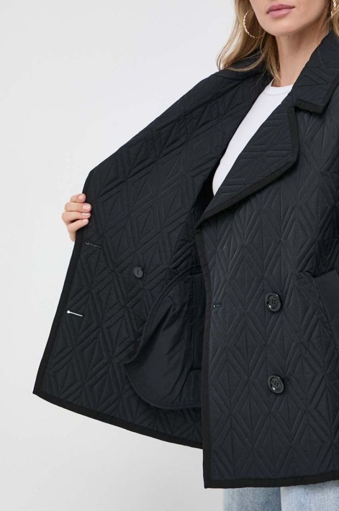 Куртка Elisabetta Franchi жіноча колір чорний перехідна oversize (3641191) фото 7
