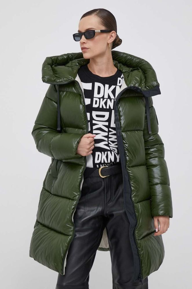 Куртка Save The Duck жіноча колір зелений зимова (3462237)