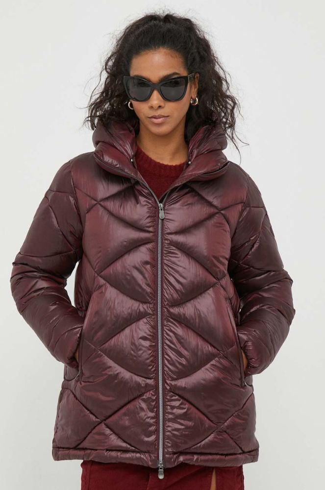 Куртка Save The Duck жіноча колір бордовий зимова (3585659)