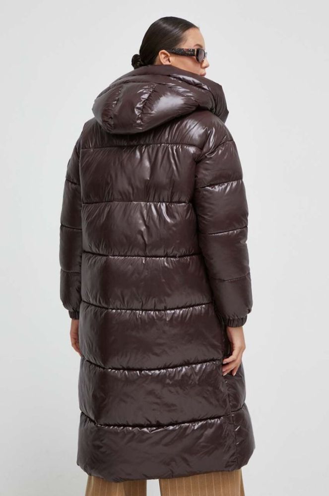 Куртка Save The Duck жіноча колір коричневий зимова oversize фото 3