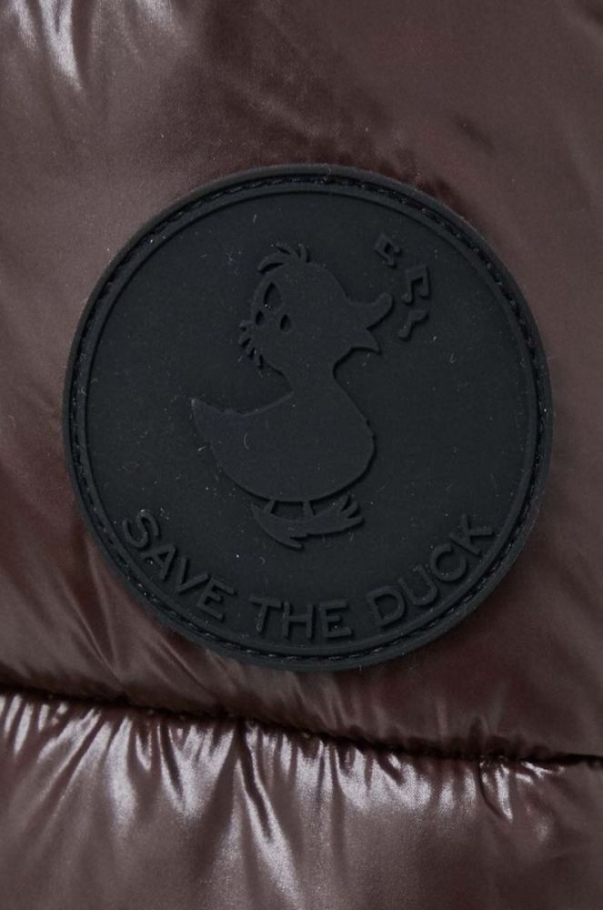 Куртка Save The Duck жіноча колір коричневий зимова oversize фото 5