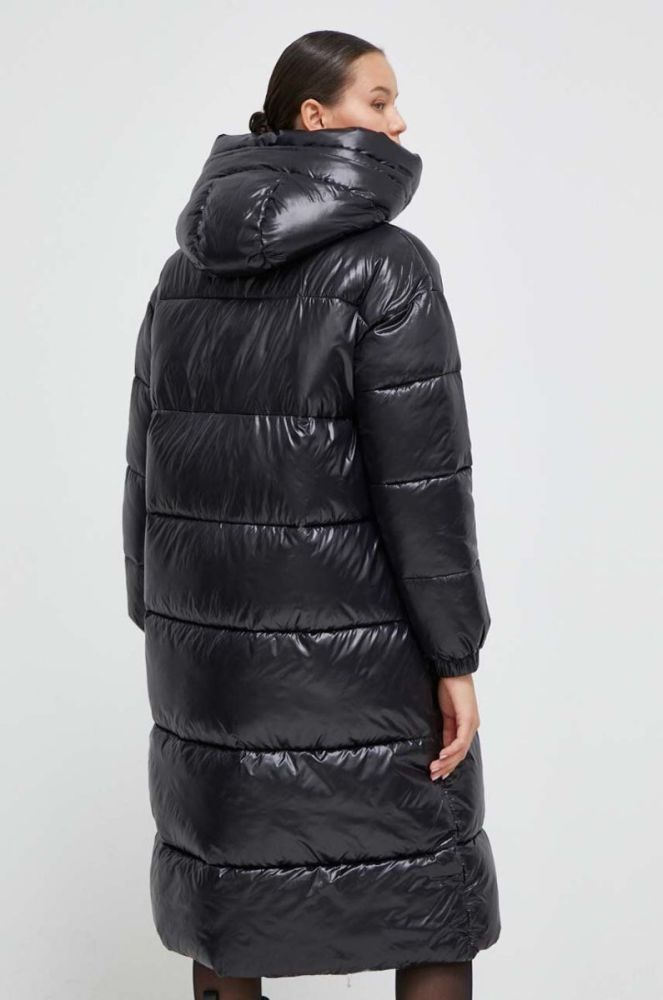 Куртка Save The Duck жіноча колір чорний зимова oversize фото 3