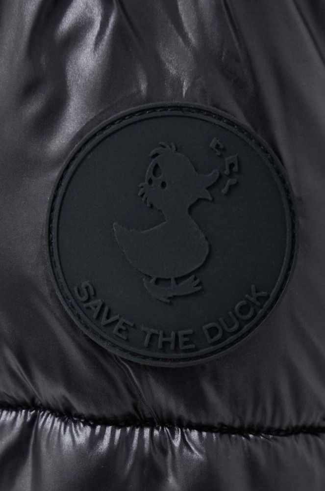 Куртка Save The Duck жіноча колір чорний зимова oversize фото 5