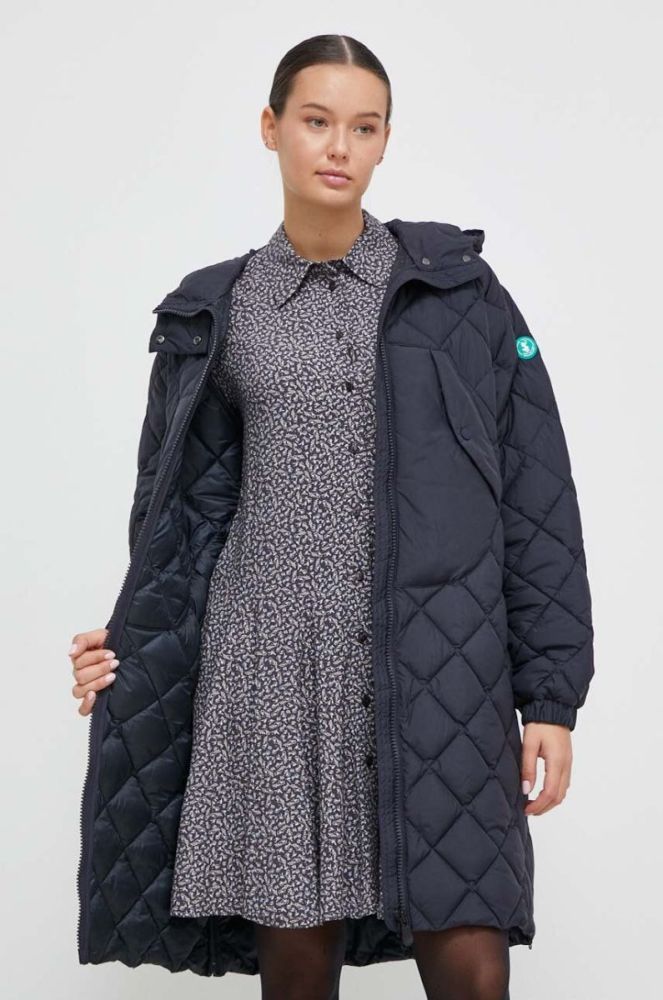 Куртка Save The Duck жіноча колір синій перехідна oversize фото 6