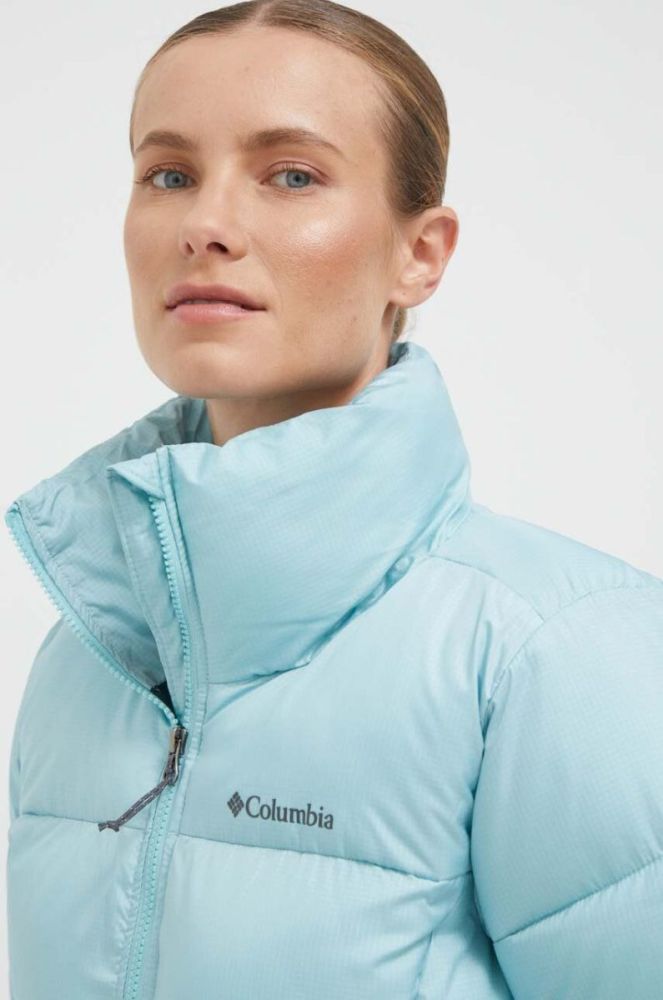 Куртка Columbia жіноча колір бірюзовий зимова фото 4