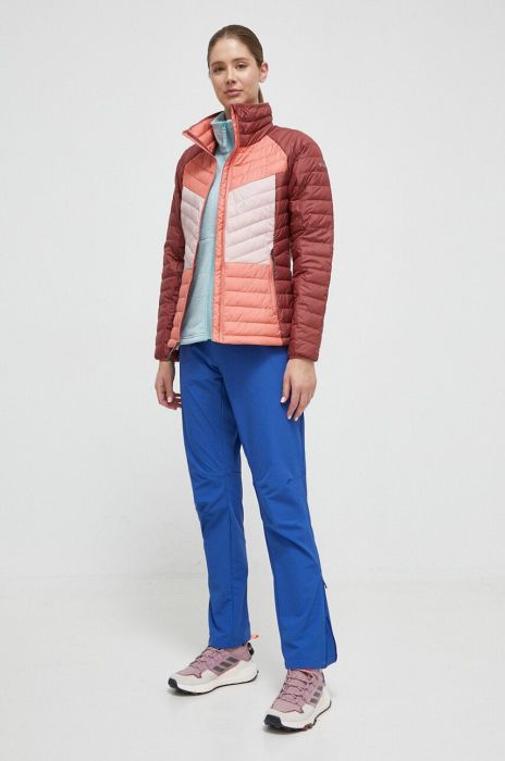 Спортивна куртка Columbia Powder Lite Blocked II колір бордовий перехідна