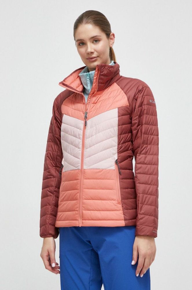 Спортивна куртка Columbia Powder Lite Blocked II колір бордовий перехідна фото 2
