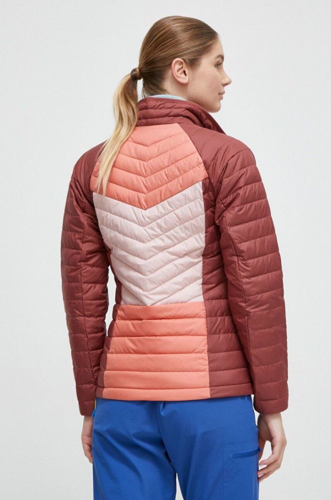 Спортивна куртка Columbia Powder Lite Blocked II колір бордовий перехідна фото 3