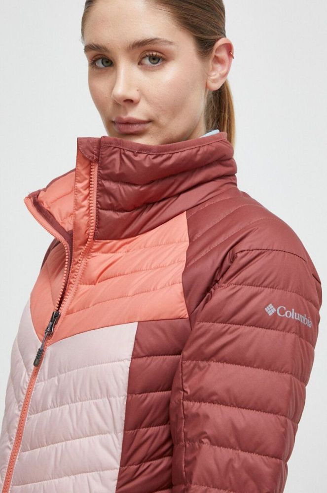 Спортивна куртка Columbia Powder Lite Blocked II колір бордовий перехідна фото 4