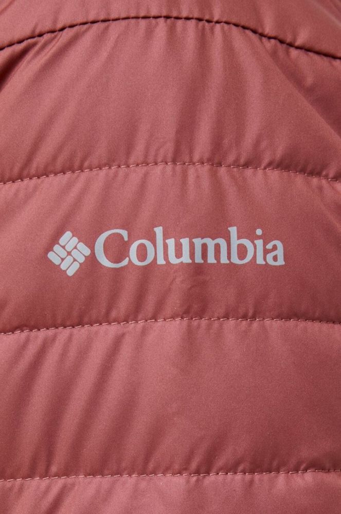 Спортивна куртка Columbia Powder Lite Blocked II колір бордовий перехідна фото 5