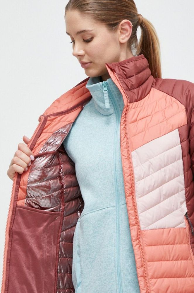 Спортивна куртка Columbia Powder Lite Blocked II колір бордовий перехідна фото 6