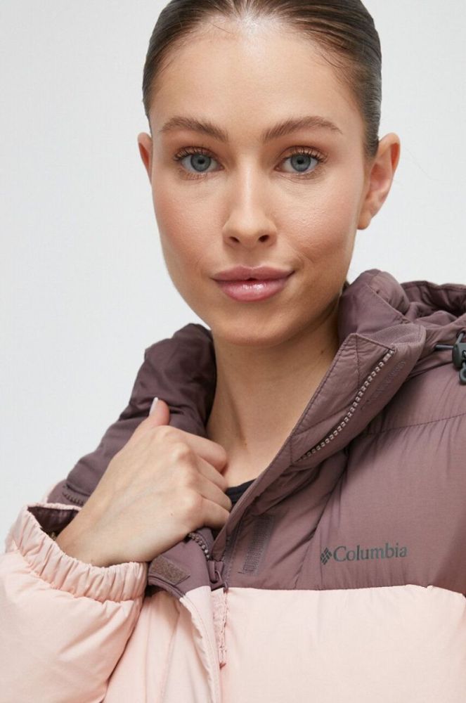Пухова куртка Columbia Bulo Point II жіноча колір рожевий зимова фото 4