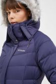 Пухова куртка Columbia жіноча колір синій зимова
