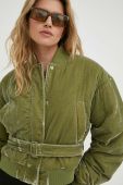 Куртка-бомбер 2NDDAY жіночий колір зелений зимова oversize