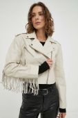 Шкіряна куртка 2NDDAY жіноча колір бежевий перехідна (3335254)