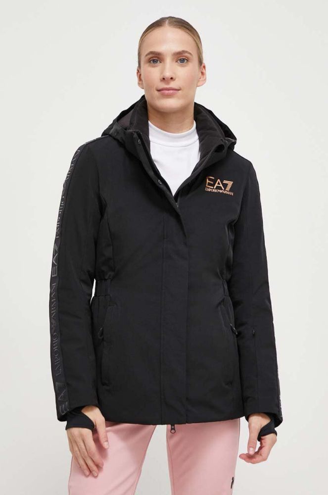 Гірськолижна куртка EA7 Emporio Armani колір чорний