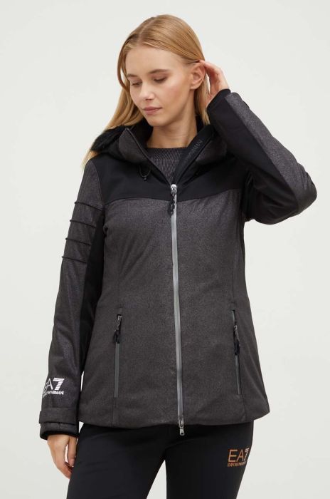 Гірськолижна куртка EA7 Emporio Armani колір чорний зимова