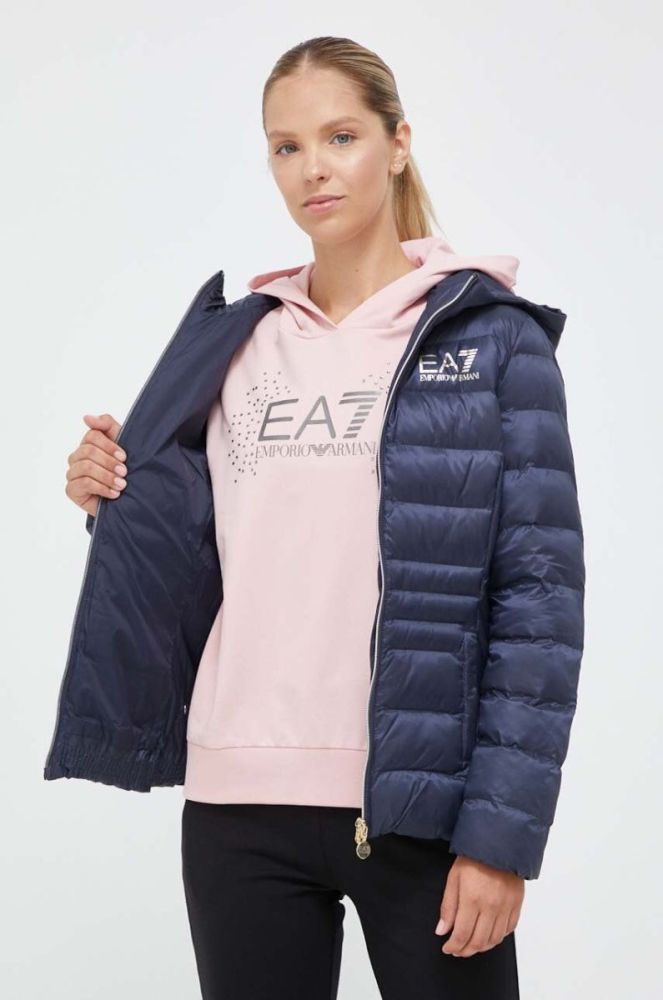 Куртка EA7 Emporio Armani жіноча колір синій перехідна (3454071) фото 6