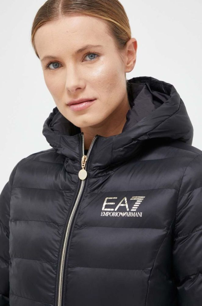 Куртка EA7 Emporio Armani жіноча колір чорний перехідна (3454066) фото 4