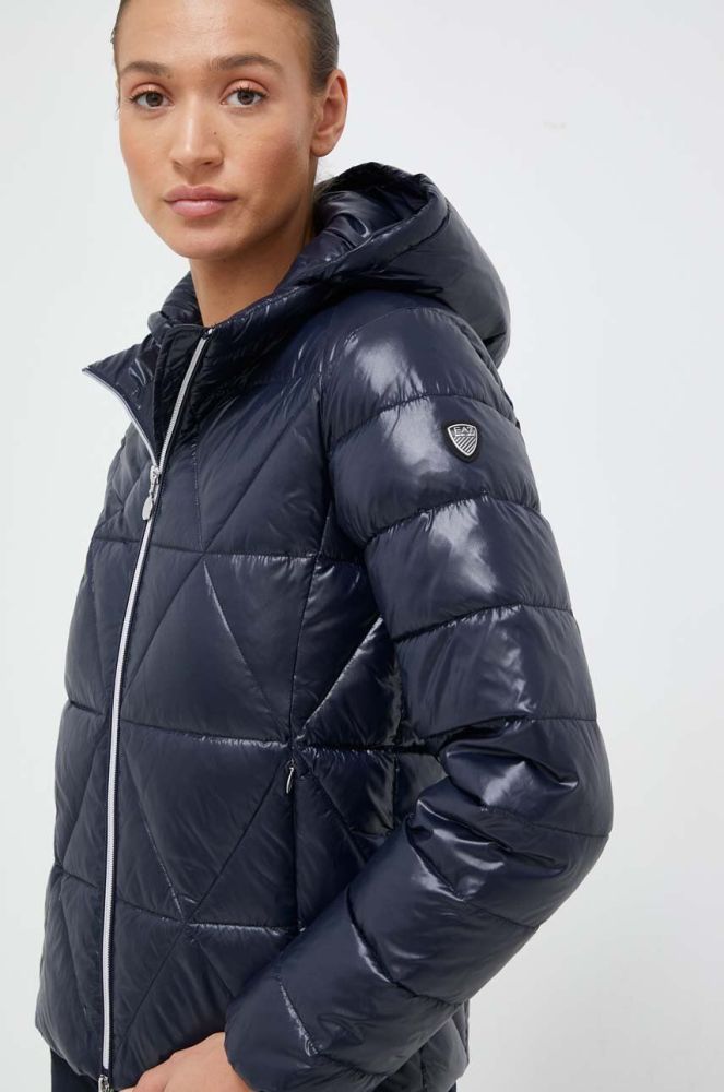 Куртка EA7 Emporio Armani жіноча колір синій зимова (3496754)