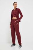 Тренувальна кофта adidas Performance колір бордовий однотонна