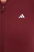 Тренувальна кофта adidas Performance колір бордовий однотонна