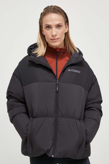 Спортивна пухова куртка adidas TERREX колір чорний Спортивна пухова куртка adidas TERREX колір чорний