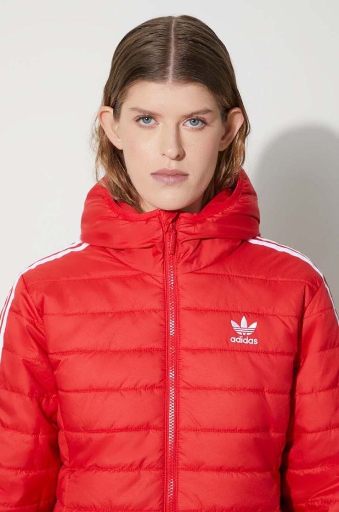 Куртка adidas Originals жіноча колір червоний перехідна фото 5