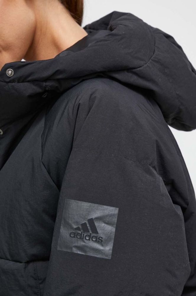 Пухова куртка adidas жіноча колір чорний зимова (3605606) фото 5