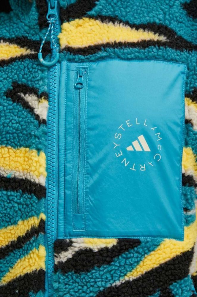 Куртка adidas by Stella McCartney TRENING жіноча з капюшоном візерунок колір барвистий фото 7
