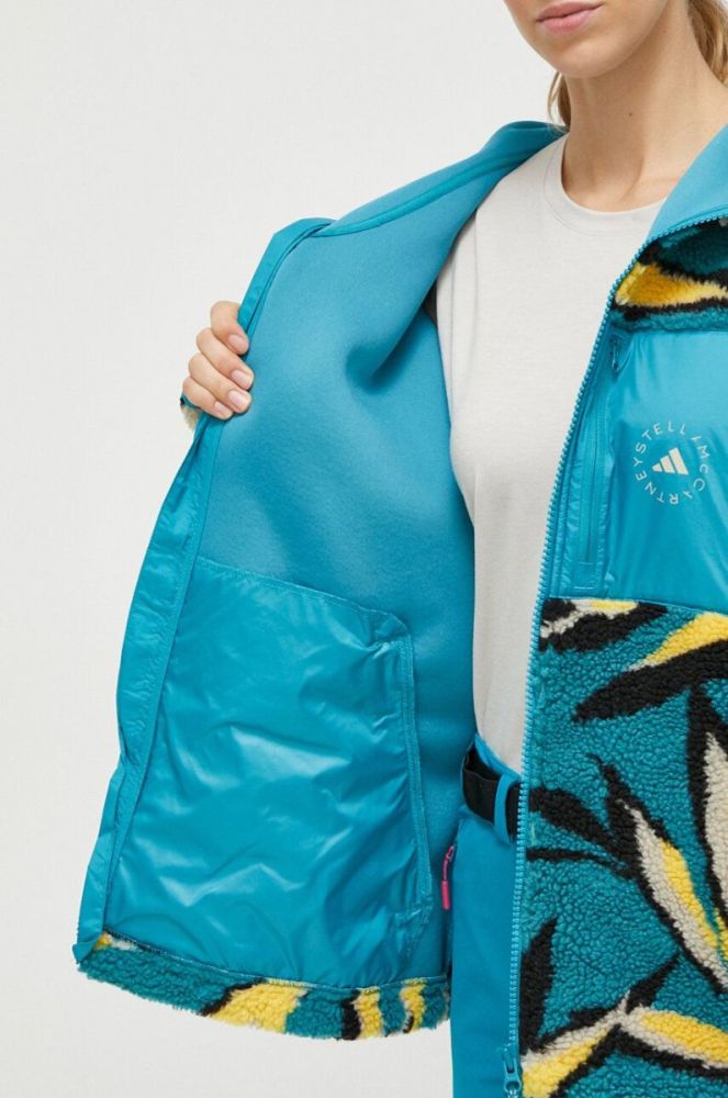 Куртка adidas by Stella McCartney TRENING жіноча з капюшоном візерунок колір барвистий фото 9