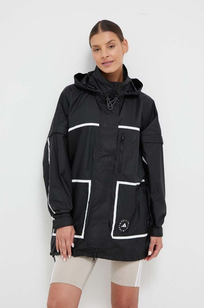 Куртка adidas by Stella McCartney жіноча колір чорний перехідна oversize (3520720) фото 2