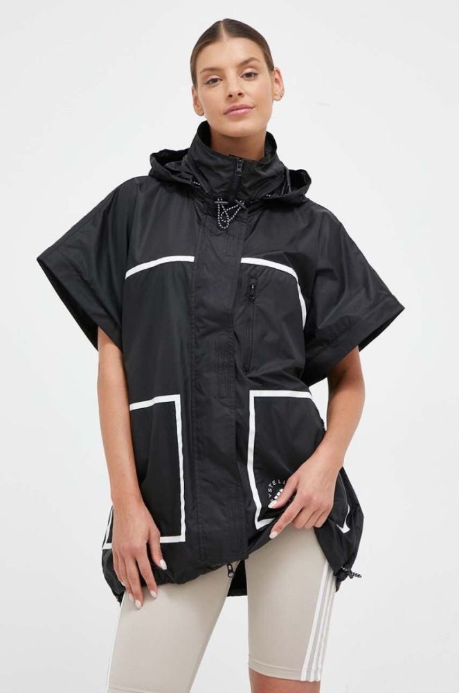 Куртка adidas by Stella McCartney жіноча колір чорний перехідна oversize (3520720) фото 4