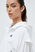 Куртка для тренувань adidas Performance Hyperglam колір білий перехідна oversize