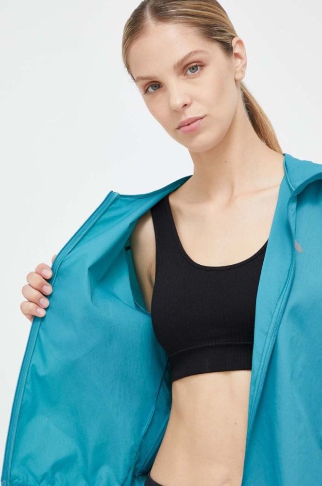 Бігова куртка adidas Performance Run It перехідна колір блакитний фото 5
