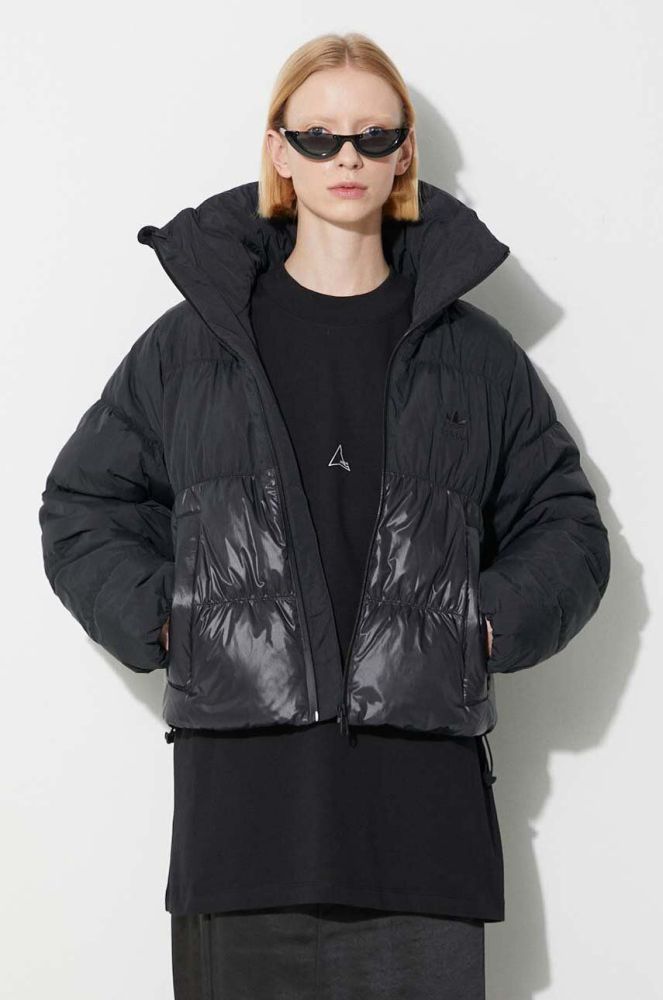 Пухова куртка adidas Originals жіноча колір чорний зимова (3617712)