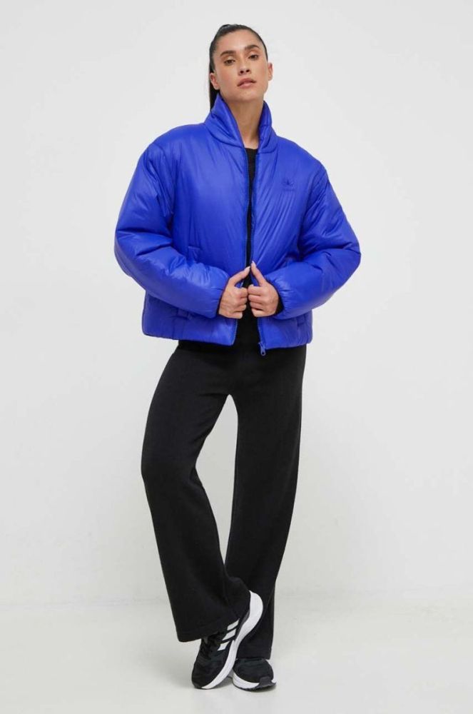 Куртка adidas Originals жіноча перехідна oversize колір блакитний (3629615) фото 2