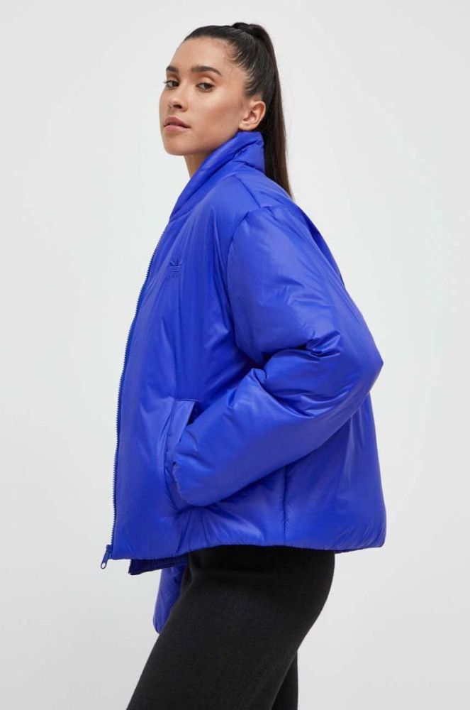 Куртка adidas Originals жіноча перехідна oversize колір блакитний (3629615) фото 4