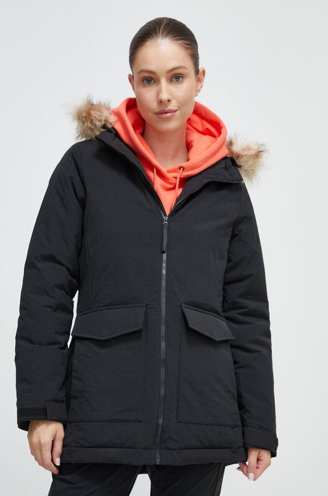 Куртка adidas жіноча колір чорний зимова