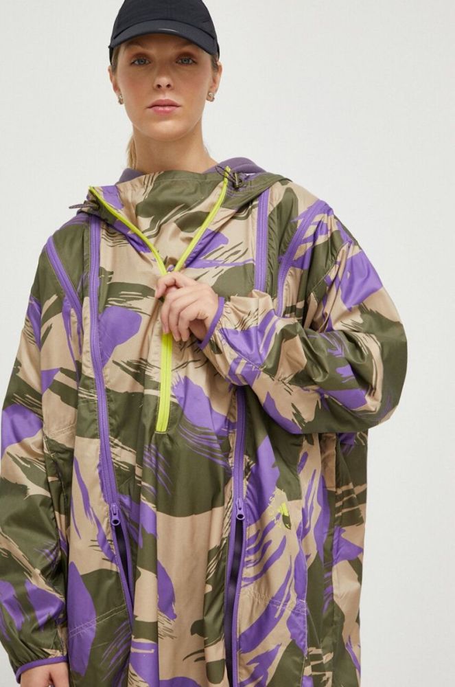 Вітровка adidas by Stella McCartney перехідна oversize колір барвистий фото 3