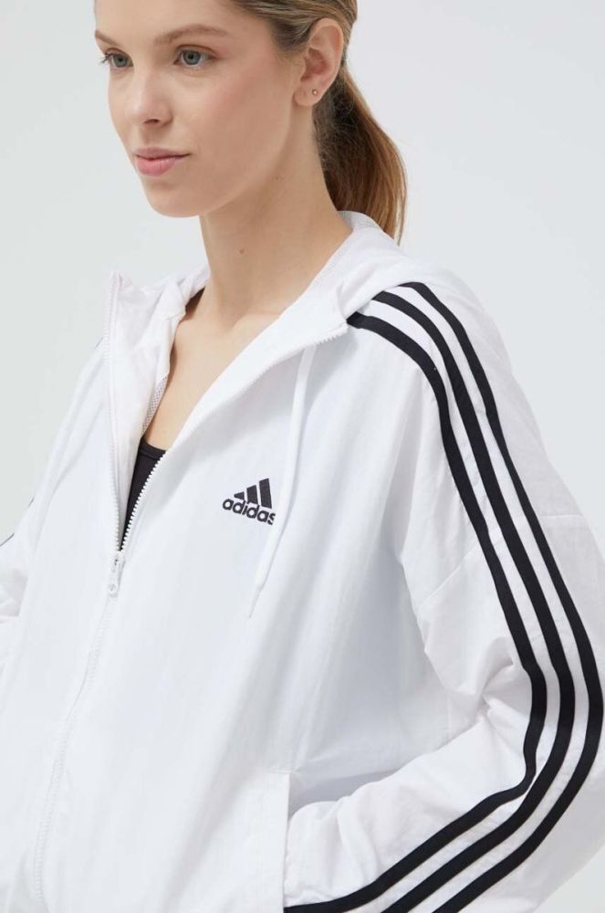 Куртка adidas жіноча колір білий перехідна oversize (3305960) фото 4