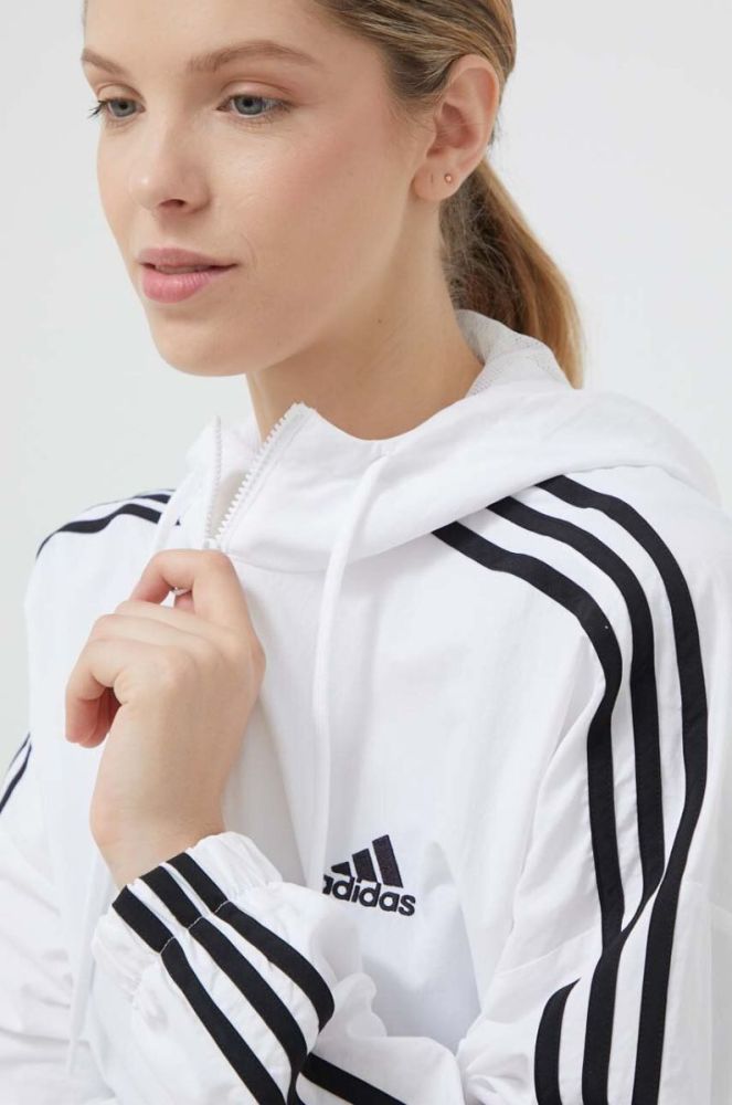 Куртка adidas жіноча колір білий перехідна oversize (3305960) фото 5