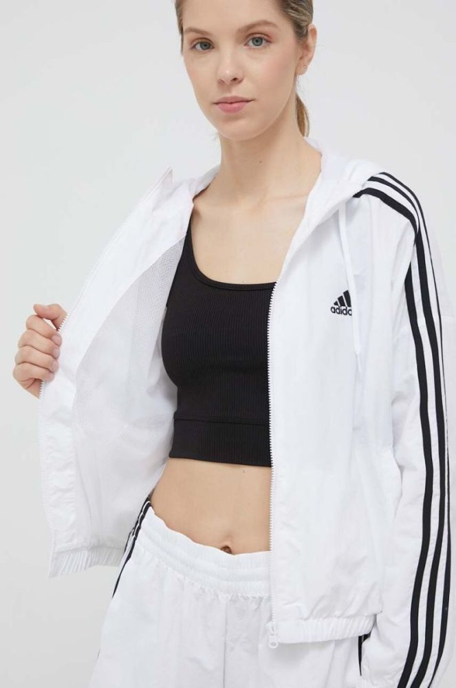 Куртка adidas жіноча колір білий перехідна oversize (3305960) фото 7
