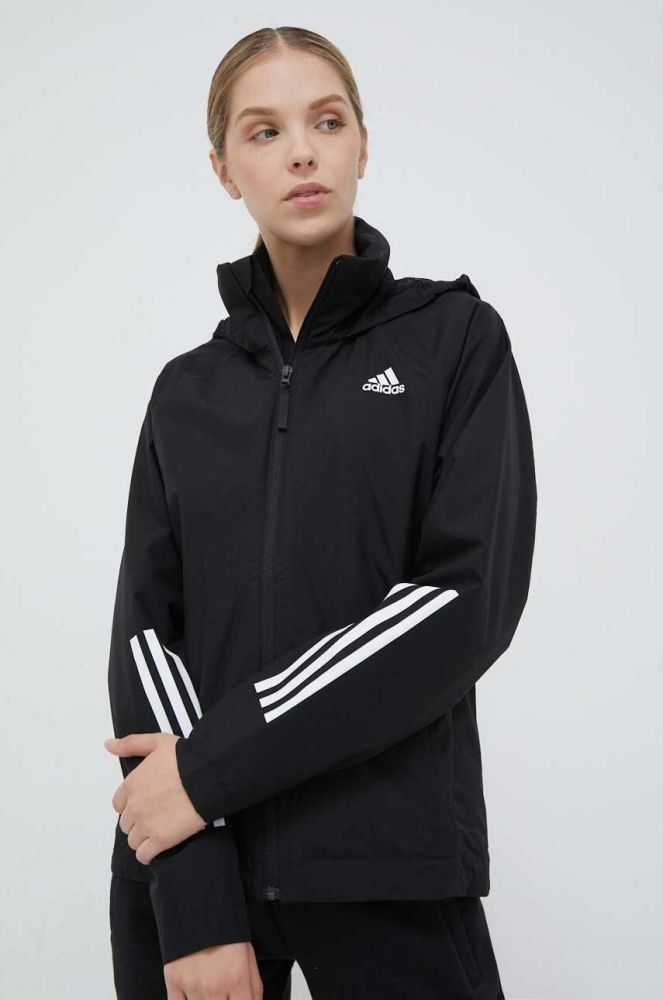 Куртка adidas жіноча колір чорний перехідна (3302833)