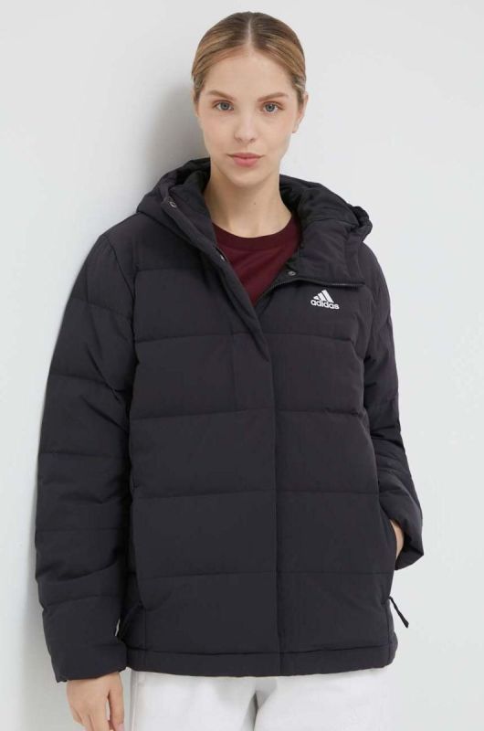 Пухова куртка adidas жіноча колір чорний зимова (3302841)